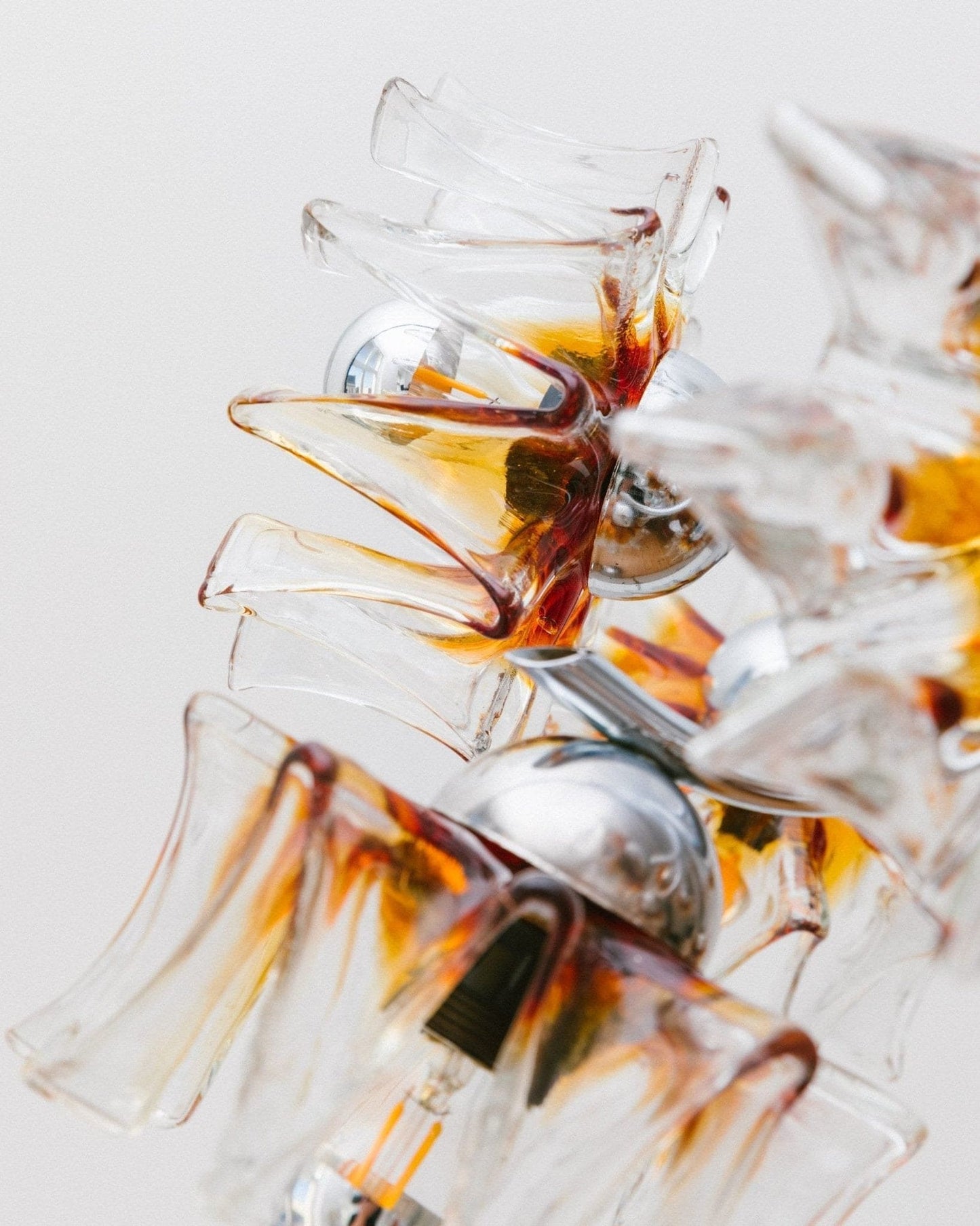 Lustre vintage en forme de fleur de Murano par Carlo Nason pour Mazzega Hollywood Regency années 1970