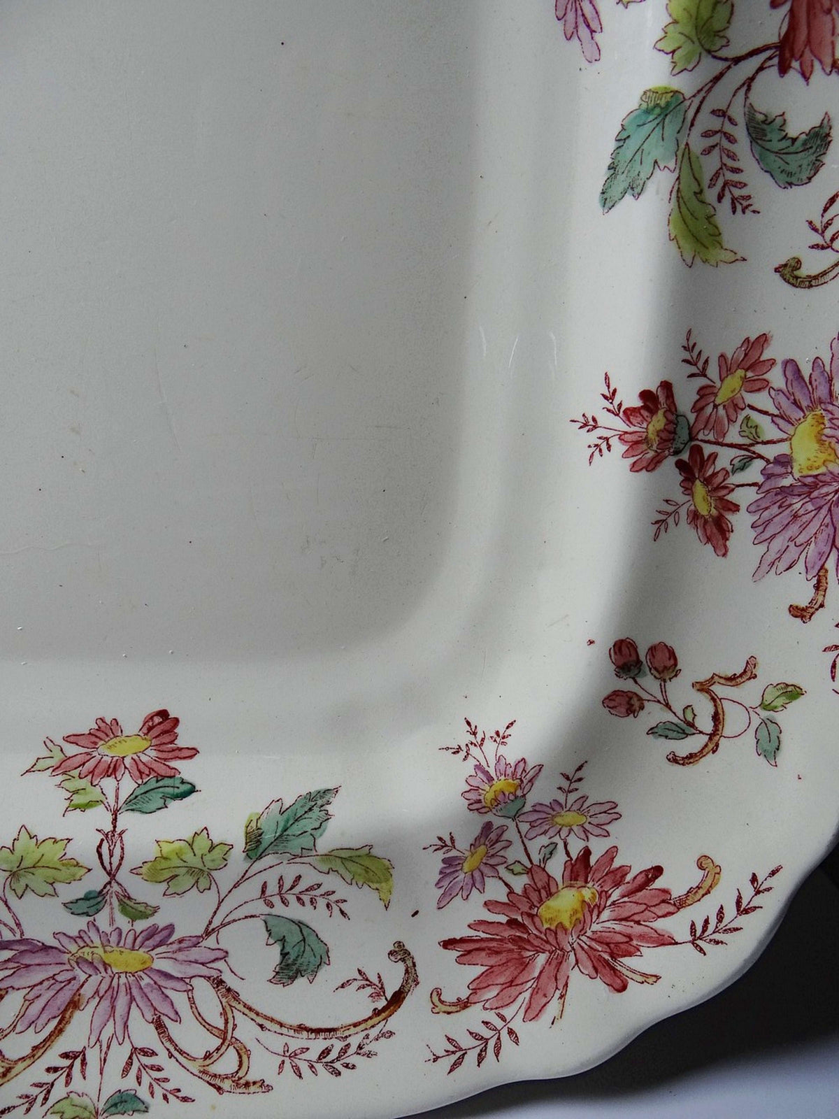 Vintage Servierplatte "Pâquerettes" von Longchamp, Art Nouveau