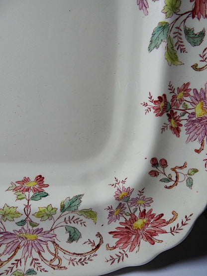 Vintage Servierplatte "Pâquerettes" von Longchamp, Art Nouveau