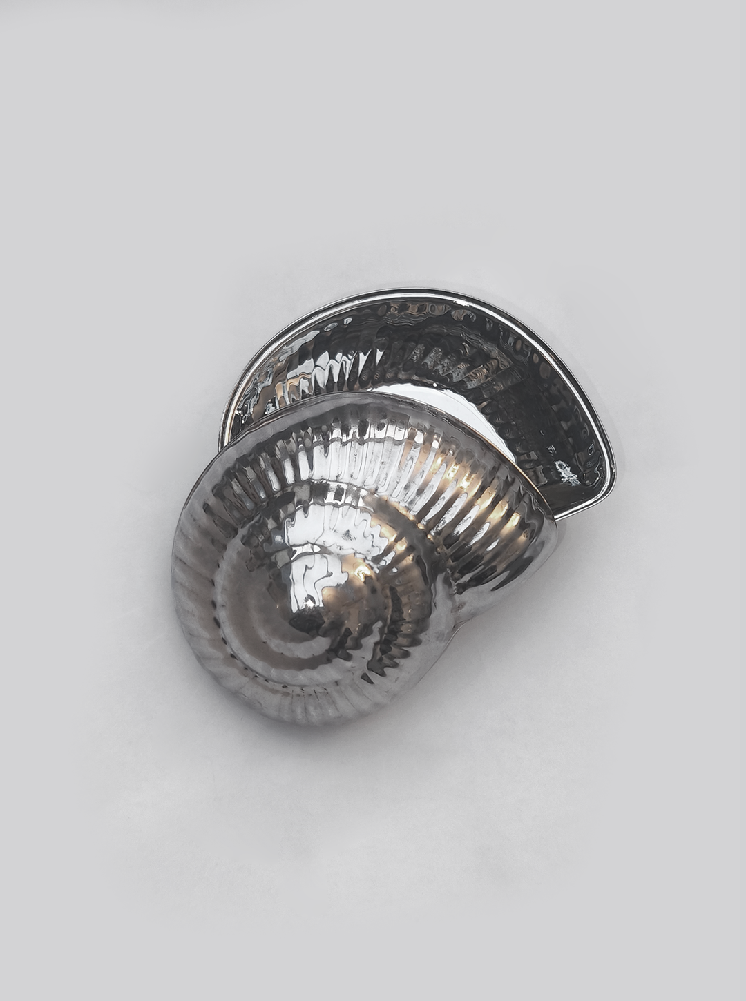 Vintage Dose Muschelform versilbert