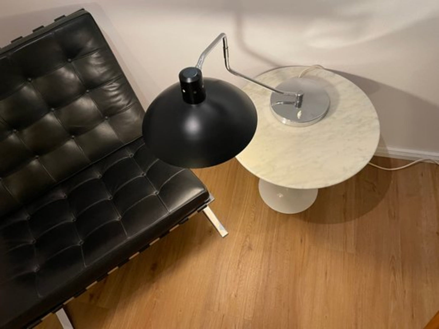 Vintage Lampe No. 8 von Clay Michie für Knoll International, Schwarz Silber