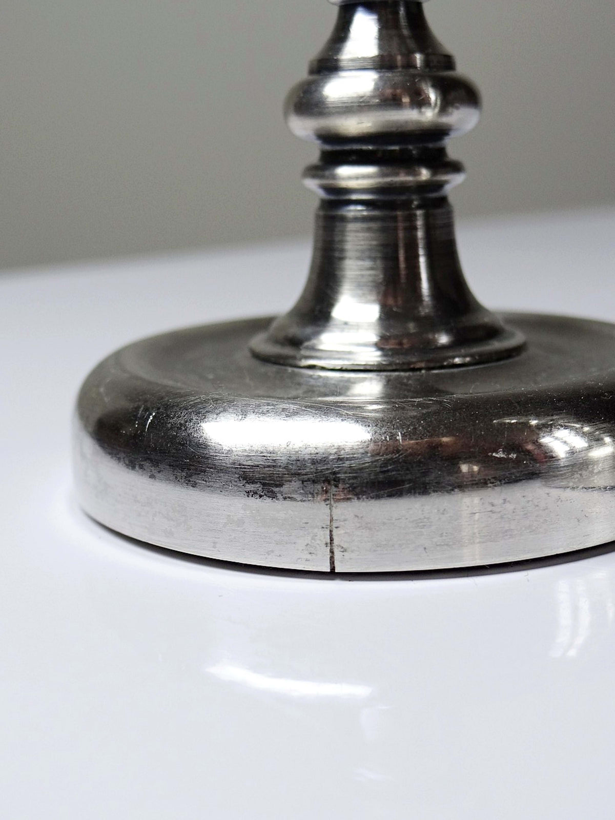 Set von 2 Vintage Kerzenständer aus versilbertem Metall, Georgian Revival