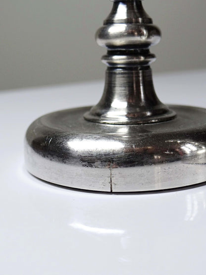 Set von 2 Vintage Kerzenständer aus versilbertem Metall, Georgian Revival