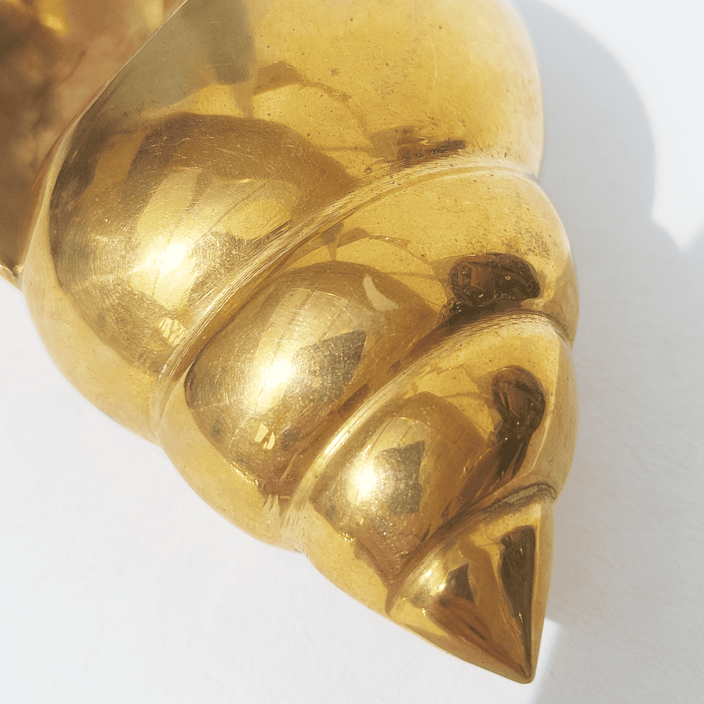 Vintage Aschenbecher Coquillage Messing Gold