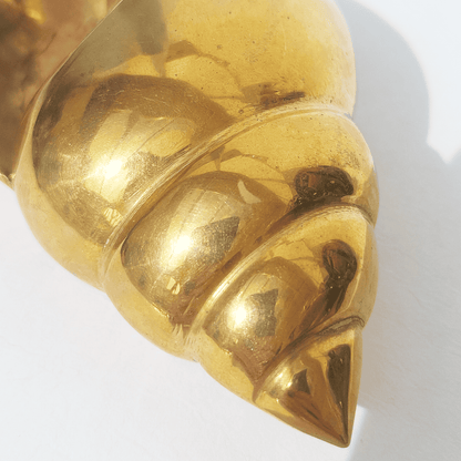 Vintage Aschenbecher Coquillage Messing Gold