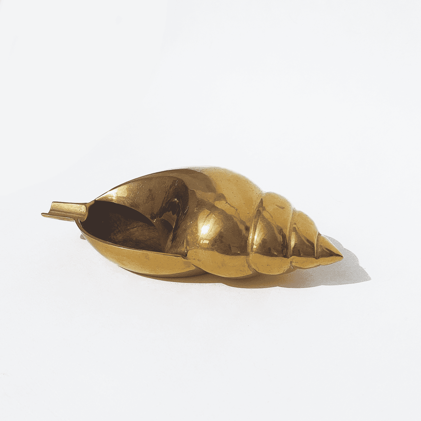 Vintage Aschenbecher Coquillage Messing Gold
