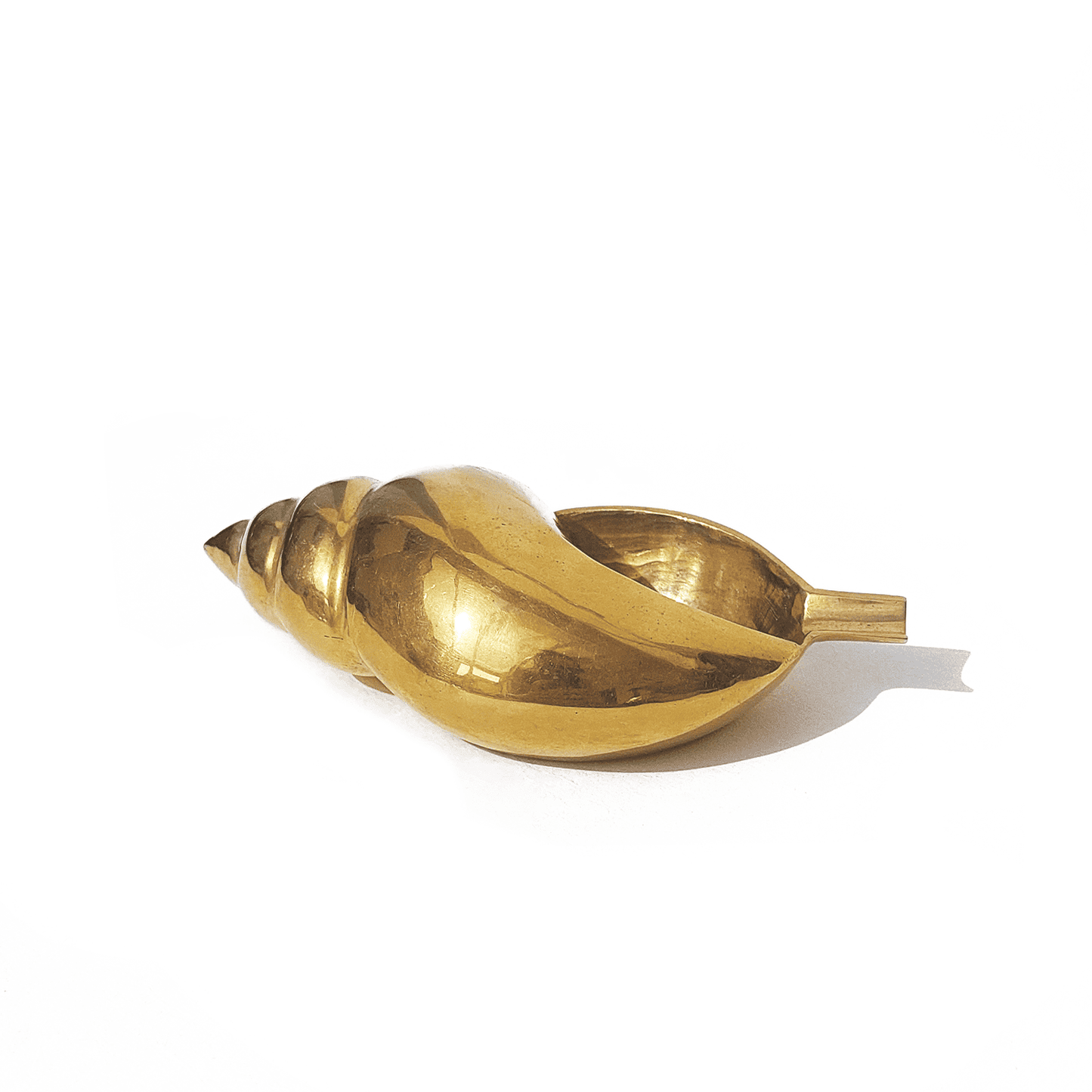 Vintage Aschenbecher Coquillage Messing Gold