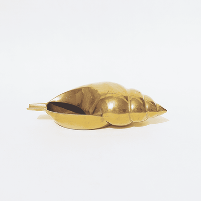 Vintage Aschenbecher Coquillage Messing Gold