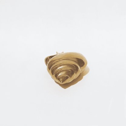 Vintage Aschenbecher Coquillage Messing Gold