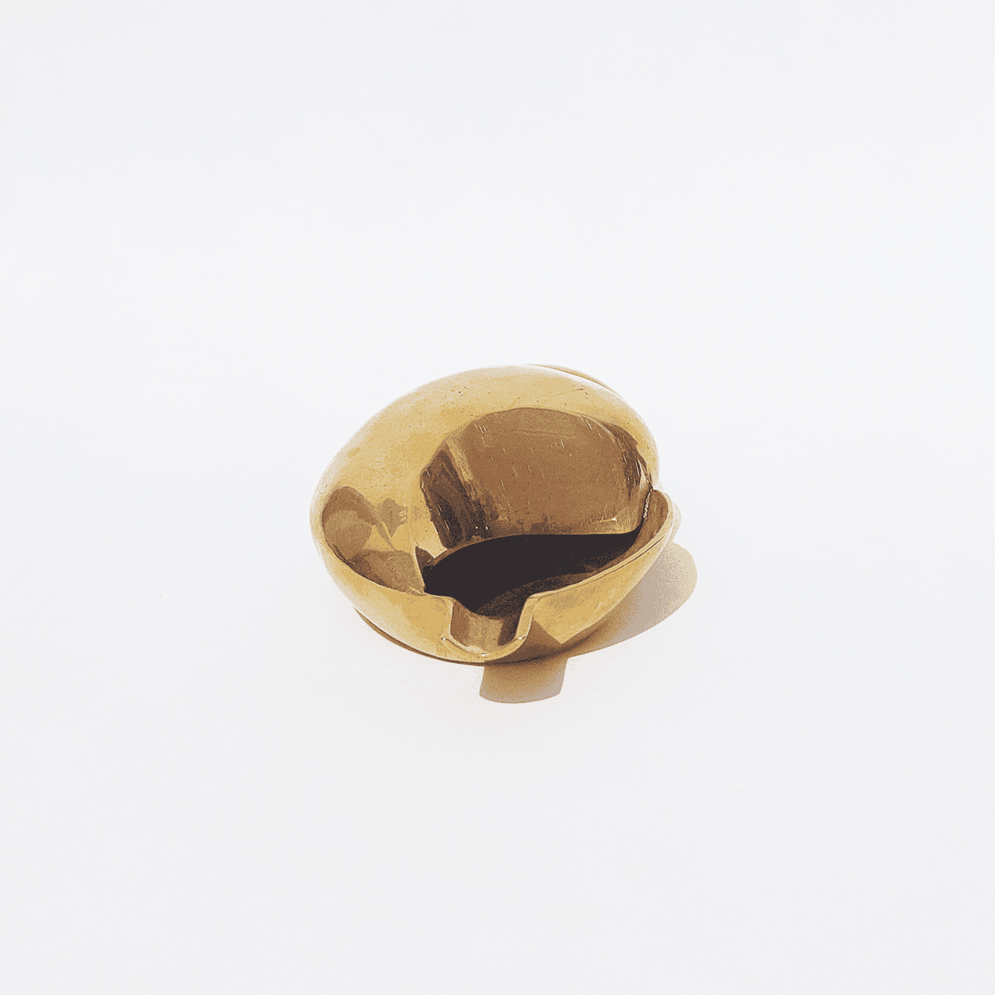 Vintage Aschenbecher Coquillage Messing Gold
