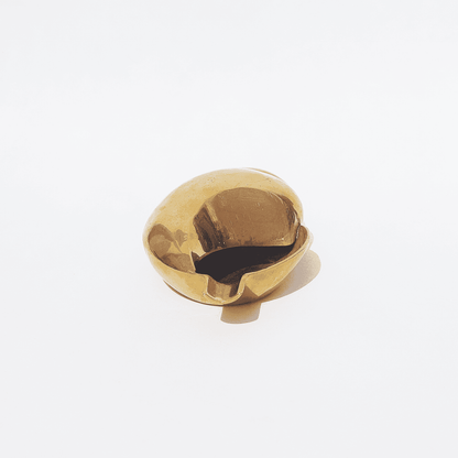 Vintage Aschenbecher Coquillage Messing Gold