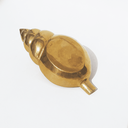 Vintage Aschenbecher Coquillage Messing Gold