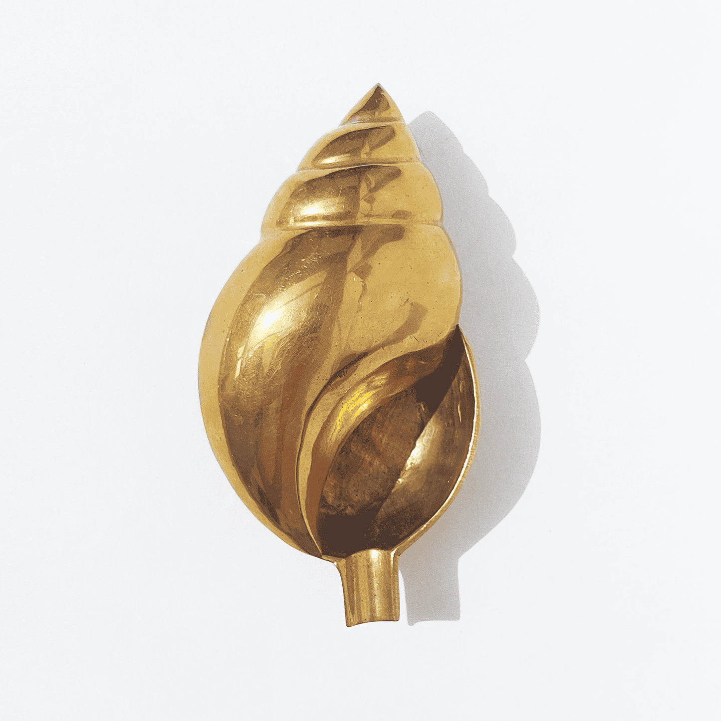 Vintage Aschenbecher Coquillage Messing Gold