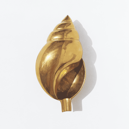 Vintage Aschenbecher Coquillage Messing Gold