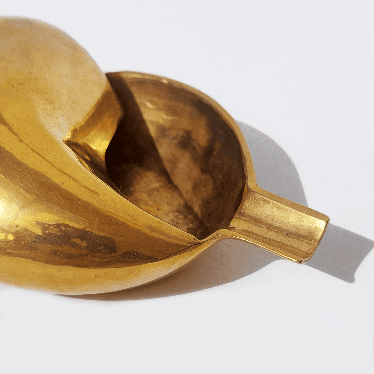 Vintage Aschenbecher Coquillage Messing Gold