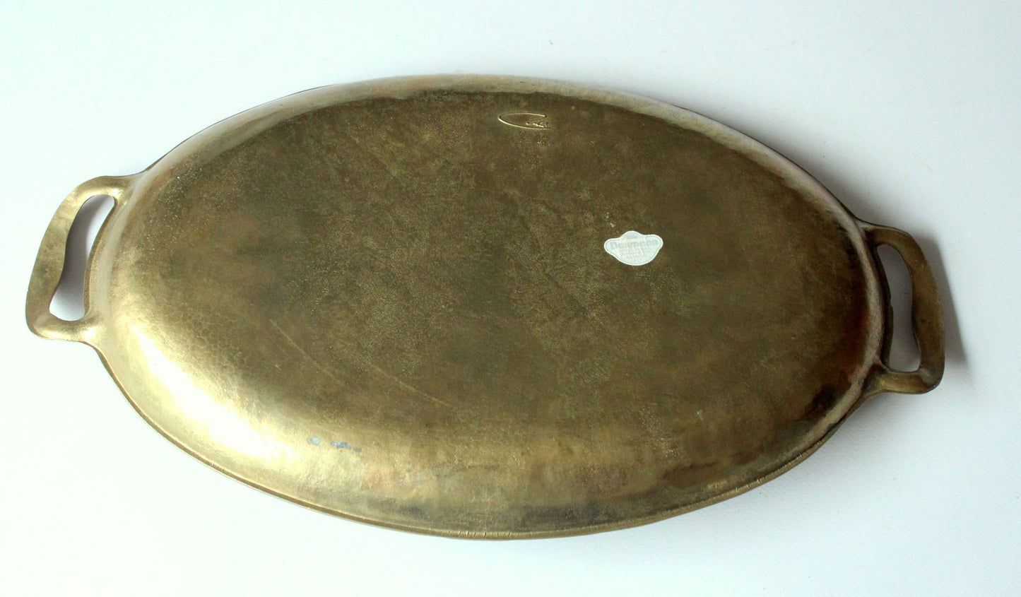 Vintage Serviertablett aus Massiv-Messing von Collini