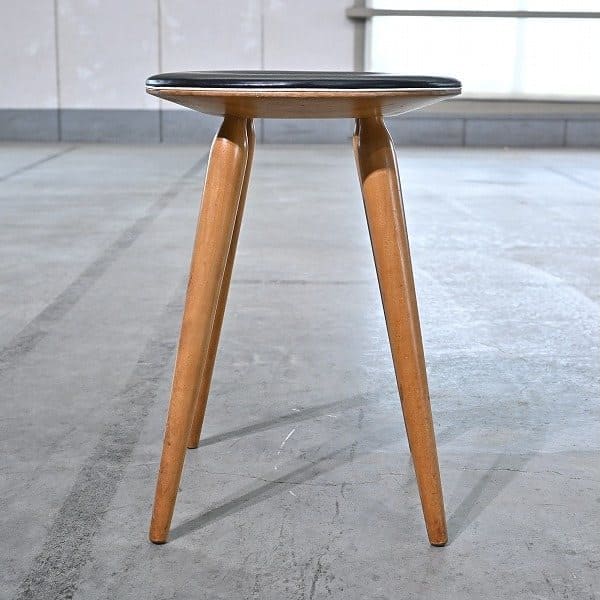 Vintage Hocker Ring Stool von Tokuyoshi Kato für Tendo Mokko mit Loch in der Sitzfläche