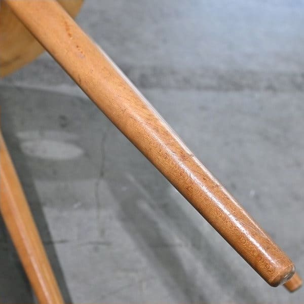 Vintage Hocker Ring Stool von Tokuyoshi Kato für Tendo Mokko mit Loch in der Sitzfläche