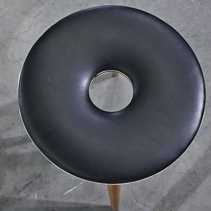 Vintage Hocker Ring Stool von Tokuyoshi Kato für Tendo Mokko mit Loch in der Sitzfläche