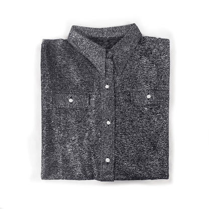 Lurex-Shirt: Vintage Silber, Glanz und Stil, Größe M