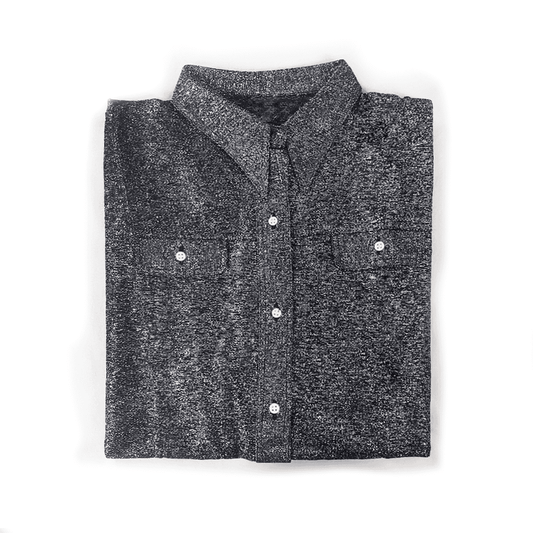 Lurex Shirt: Vintage Silver, Shine and Style, Size M