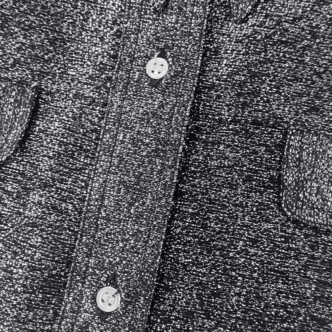 Lurex-Shirt: Vintage Silber, Glanz und Stil, Größe M