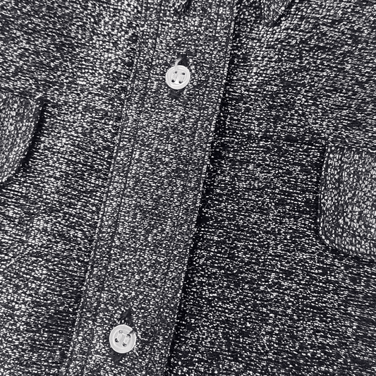 Lurex-Shirt: Vintage Silber, Glanz und Stil, Größe M