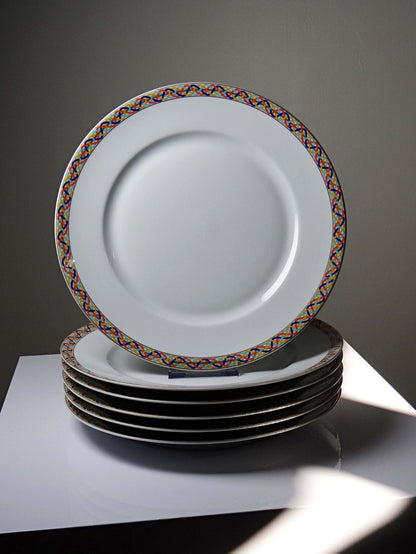 Set von 6 Vintage Teller Porzellan Limoges von CH. Field Haviland