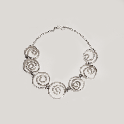 Collier Spirales Silber einzigartiges Spiralmuster