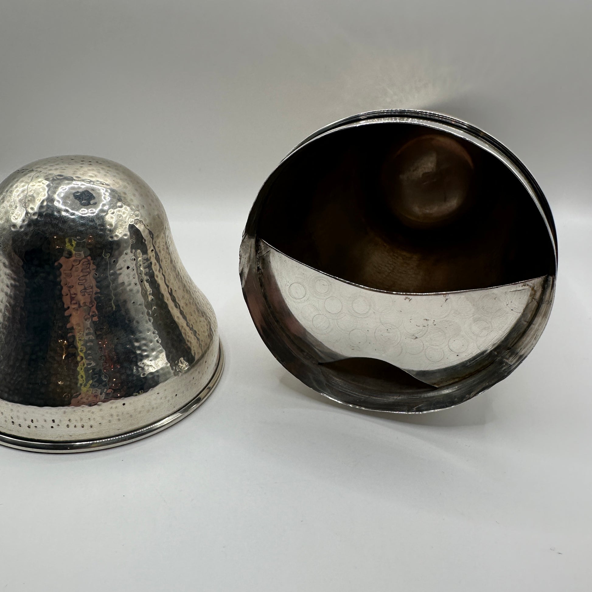 Seltener Martelé Cocktail Shaker 925er Sterling Silber handgehämmert