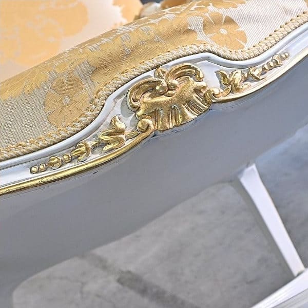Vintage Esszimmer Set von 7 Italien Rococo Esszimmertisch und Stuhl Set von 7 einzigartig
