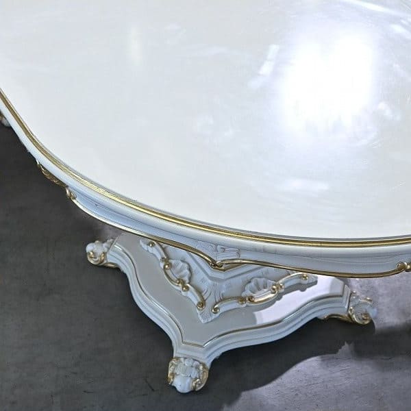 Vintage Esszimmer Set von 7 Italien Rococo Esszimmertisch und Stuhl Set von 7 einzigartig