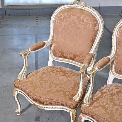 Vintage Esszimmer Set von 7 Italien Rococo Esszimmertisch und Stuhl Set von 7 einzigartig