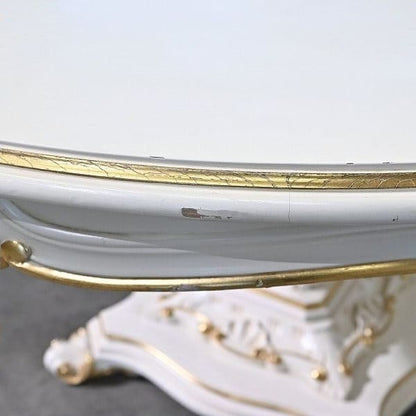 Vintage Esszimmer Set von 7 Italien Rococo Esszimmertisch und Stuhl Set von 7 einzigartig