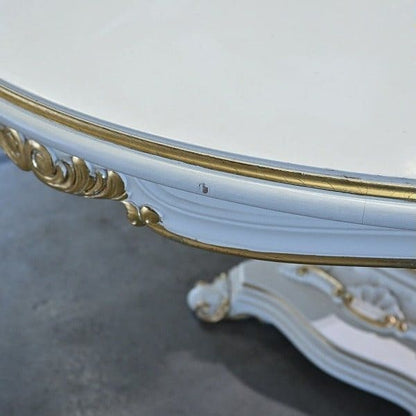 Vintage Esszimmer Set von 7 Italien Rococo Esszimmertisch und Stuhl Set von 7 einzigartig