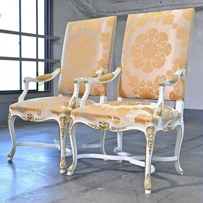 Vintage Esszimmer Set von 7 Italien Rococo Esszimmertisch und Stuhl Set von 7 einzigartig