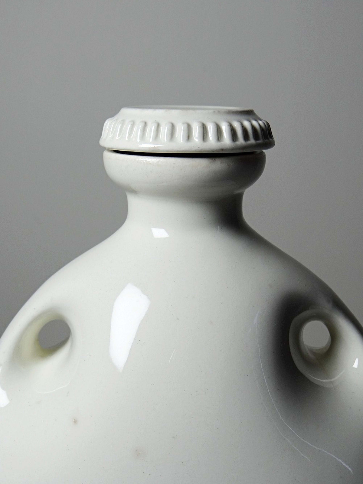 Vintage Fayence-Wärmflasche "The Mecca" von Grimwades England