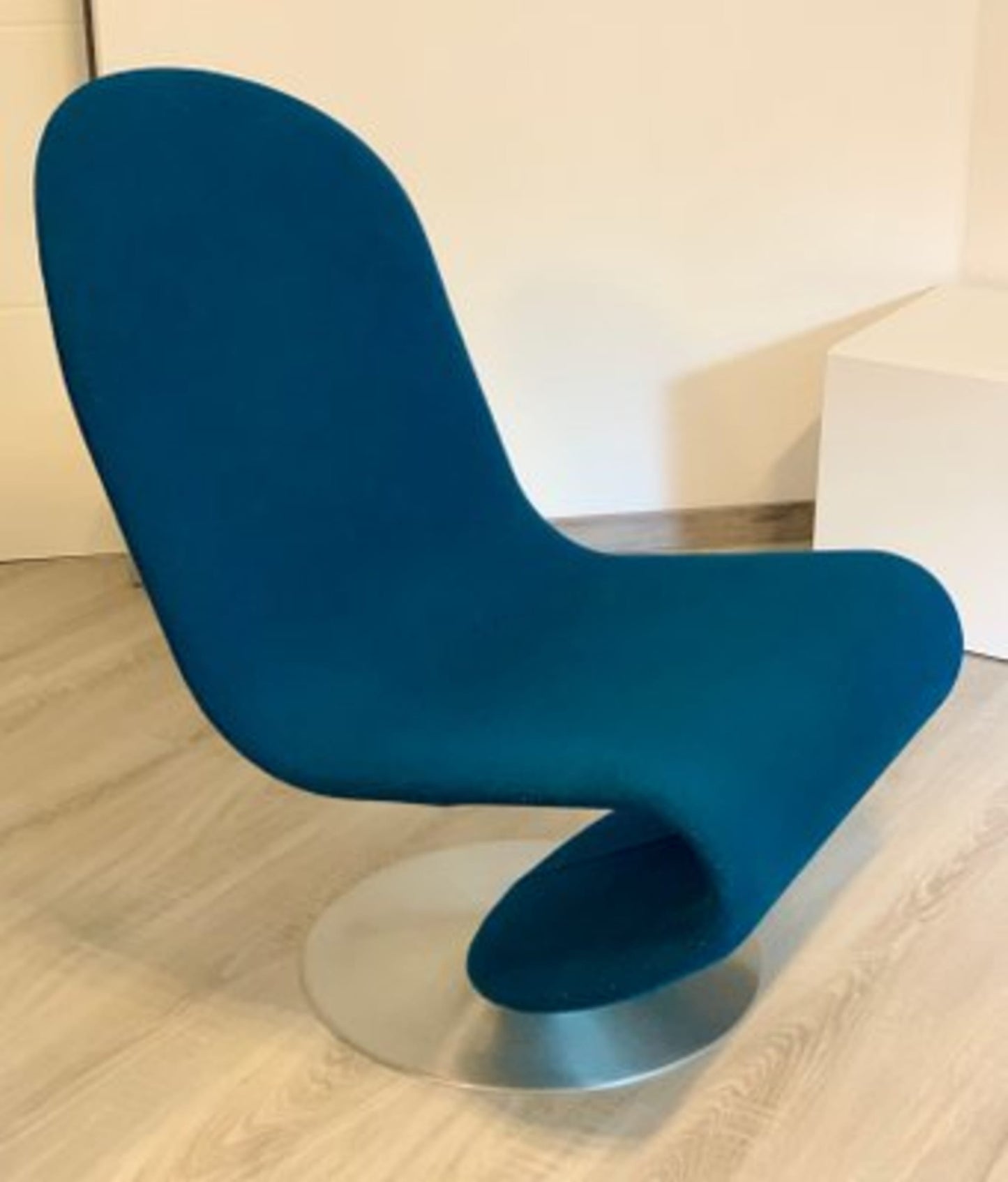 Vintage Lounge Chair 1-2-3 von Verner Panton für Fritz Hansen türkisblau