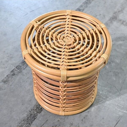 Vintage Hocker von Yuzuru Yamakawa für Yamakawa Rattan