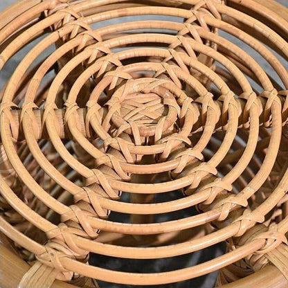 Vintage Hocker von Yuzuru Yamakawa für Yamakawa Rattan
