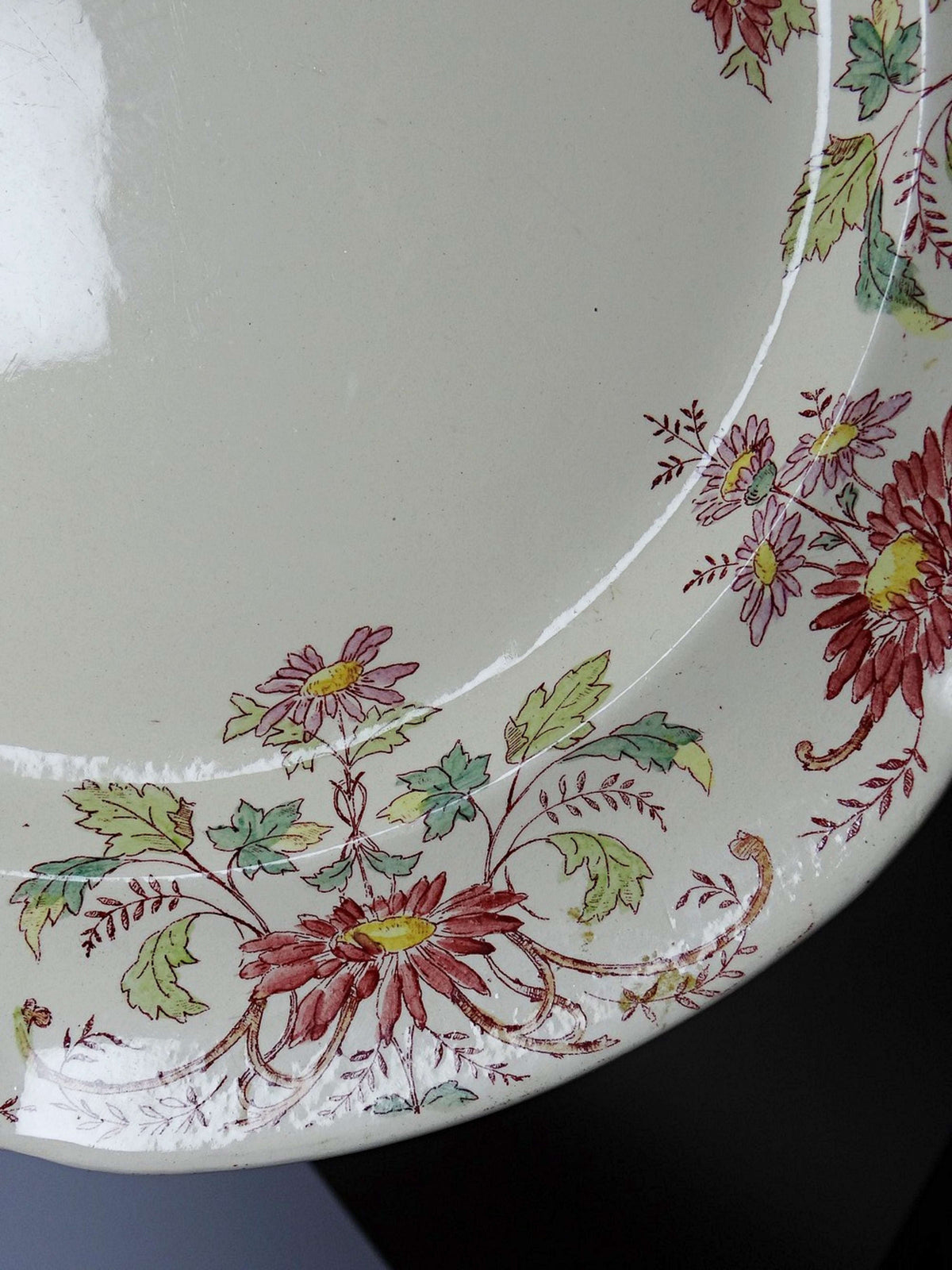 Vintage Servierplatte "Pâquerettes" von Longchamp, Art Nouveau
