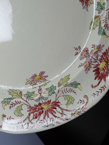 Vintage Servierplatte "Pâquerettes" von Longchamp, Art Nouveau