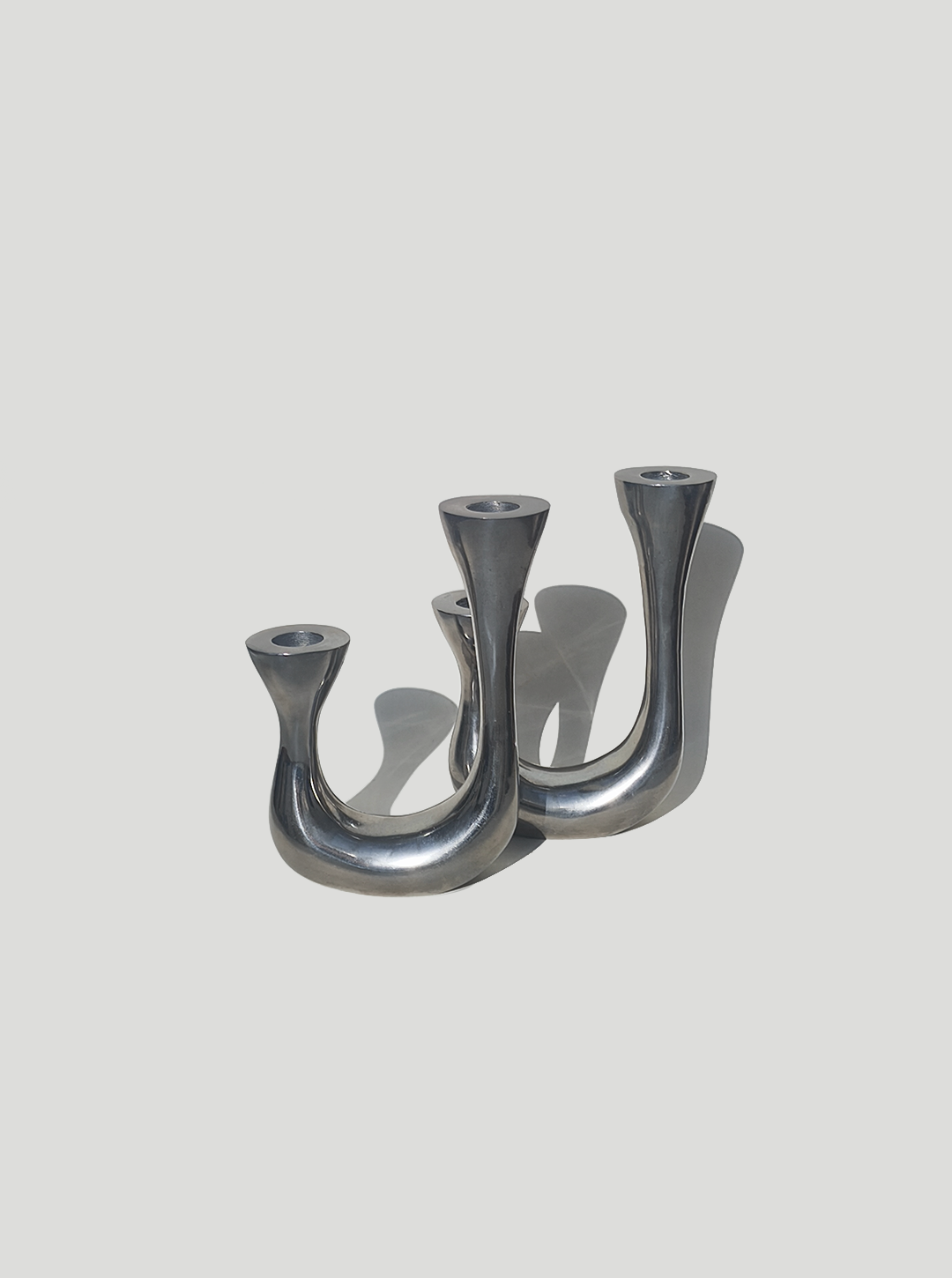 Set von 2 Vintage Kerzenhalter
