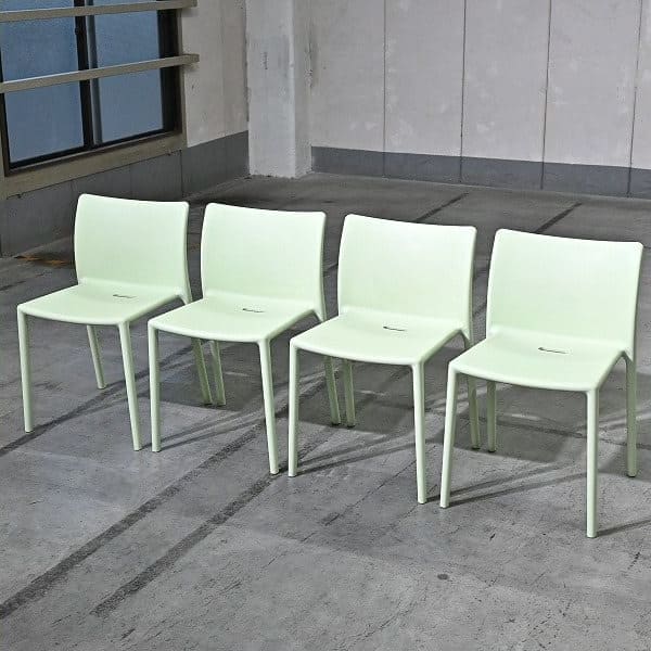 Vintage Stuhl AIR-CHAIR Mint von Jasper Morrison für Magis Set von 4 stapelbar