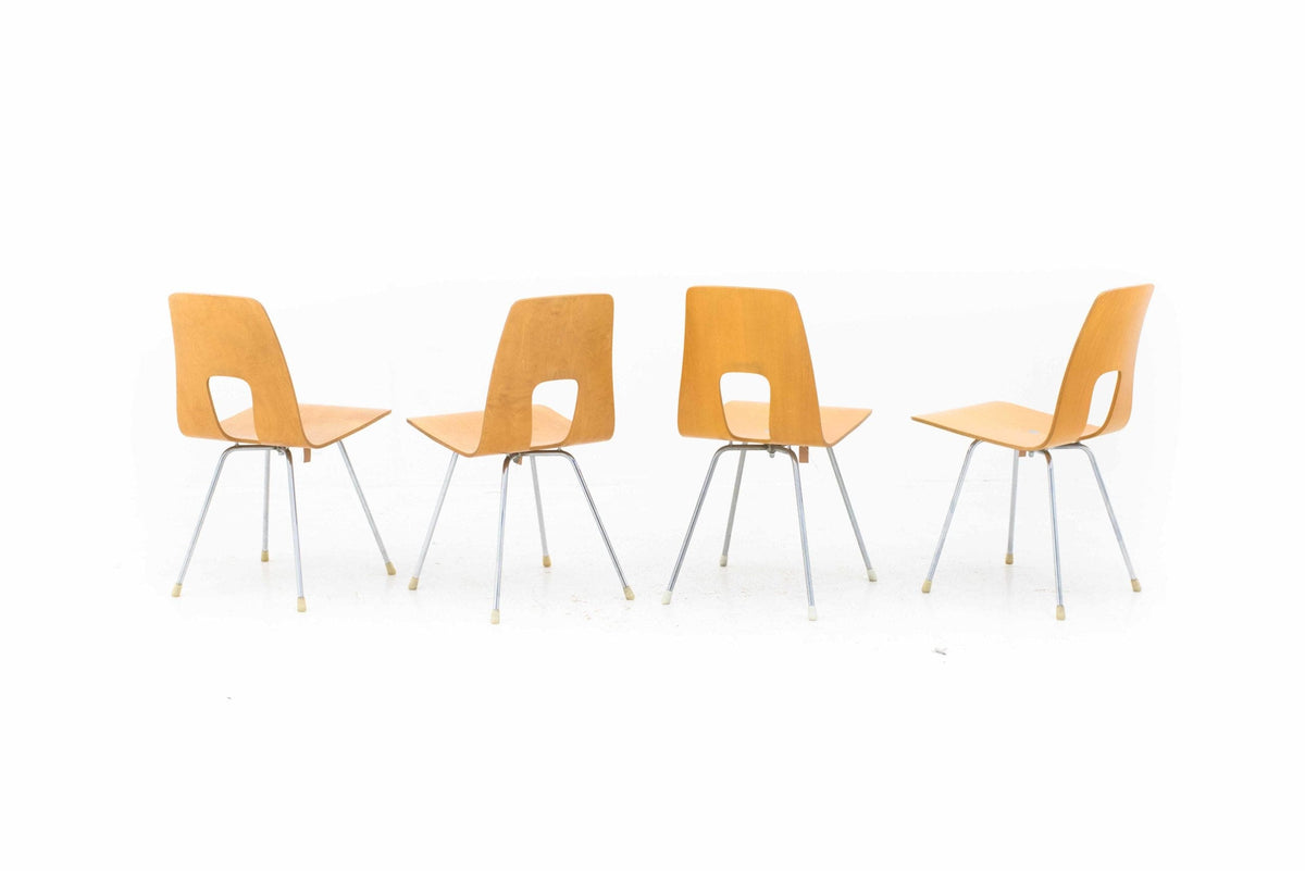 One-Point Chair by Hans Bellmann for Horgenglarus, Set of 4