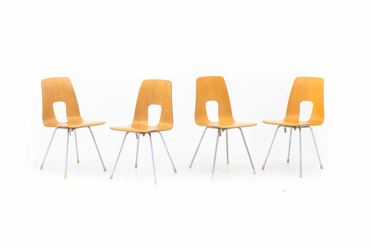 One-Point Chair by Hans Bellmann for Horgenglarus, Set of 4