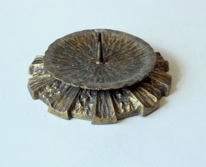 Vintage Kerzenteller aus Bronze, West Germany 60er Jahre