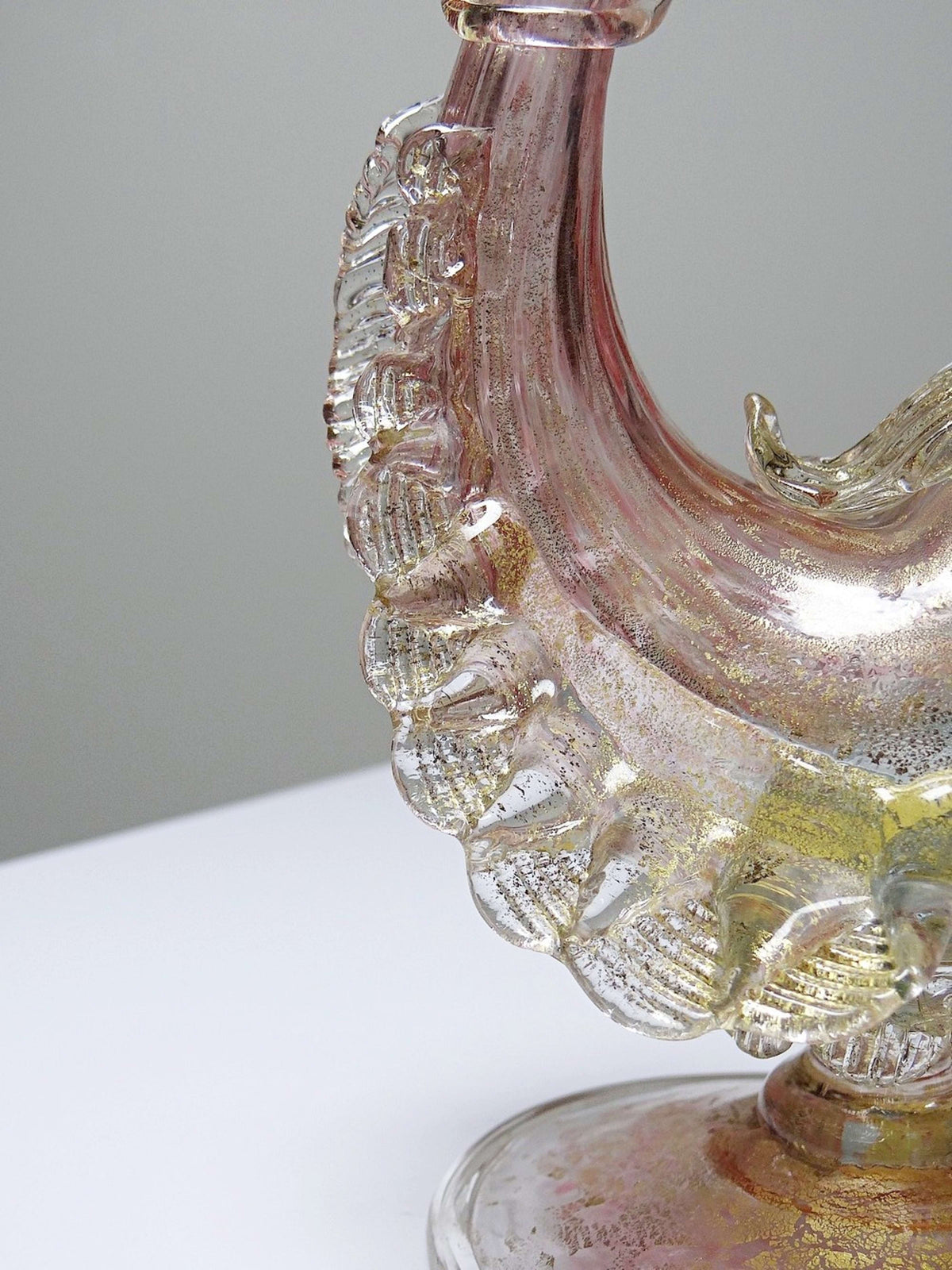 Vintage Krug "Delphin" von Antonio Salviati, Murano Glas