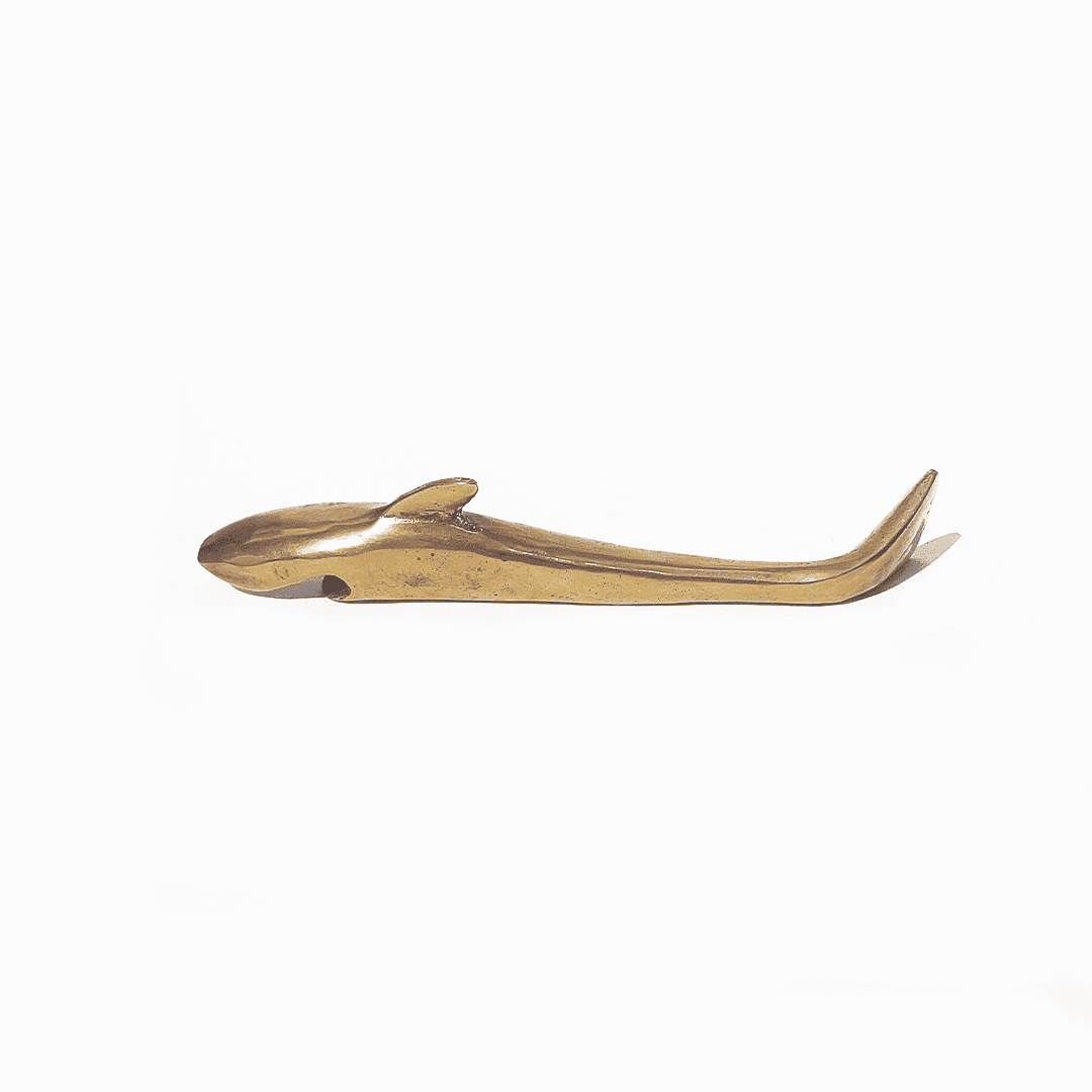 Hai-Flaschenöffner Messing Gold 14cm von sehr gut