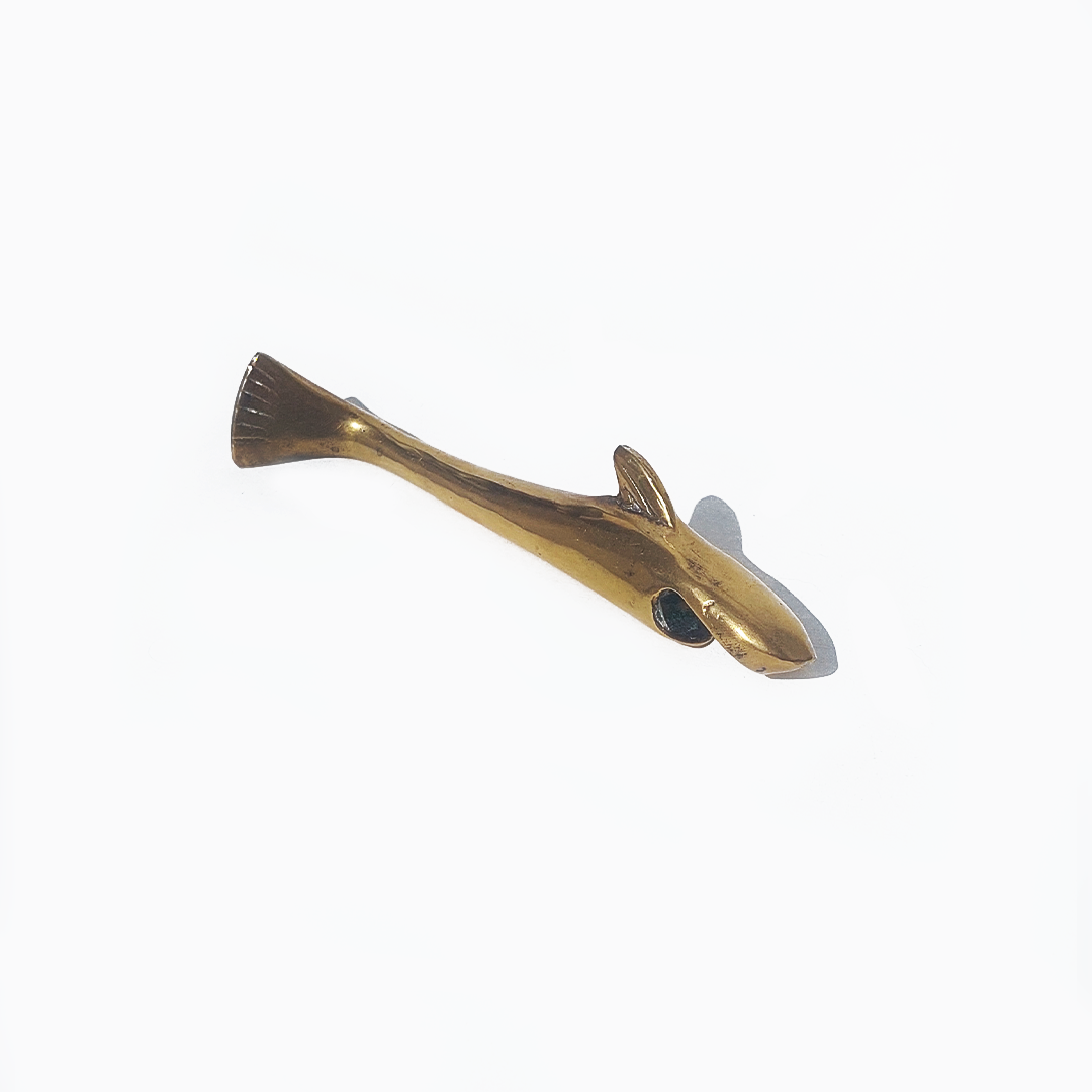 Hai-Flaschenöffner Messing Gold 14cm von sehr gut